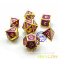 Deluxe Glossy Enamel Solid Metal Polyhedral Game Dice